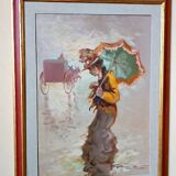 Parisian Scene by Pietro Pantino, oil on canvas, 20th century