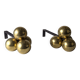 Bronze and wrought iron andirons by Jacques Adnet, 1930s