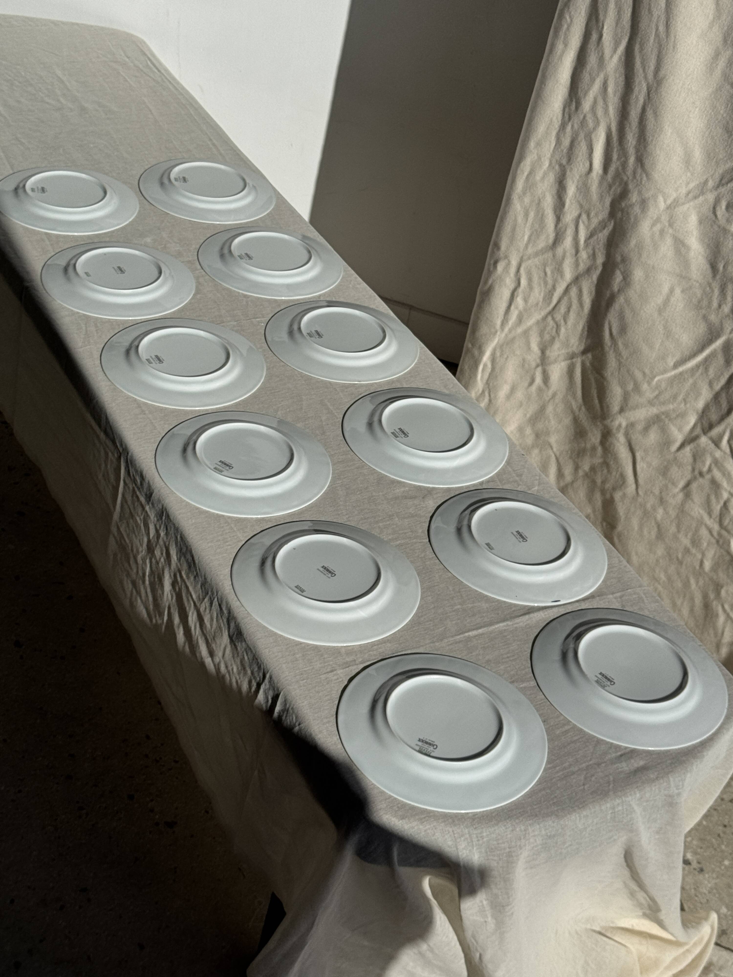 Set of 12 cheese plates France Chavroux 1990s D 21.5