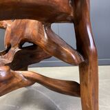 Large olive tree root chair set, 1960s