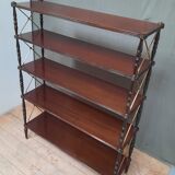 Five-tray floor in varnished mahogany