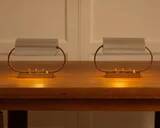 Pair of metal table lamps - 1920s