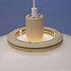 Set of 2 Danish multi coloured pendants in white and beige by Jeka, 1970s