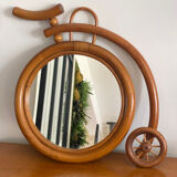 Vintage rattan mirror bike