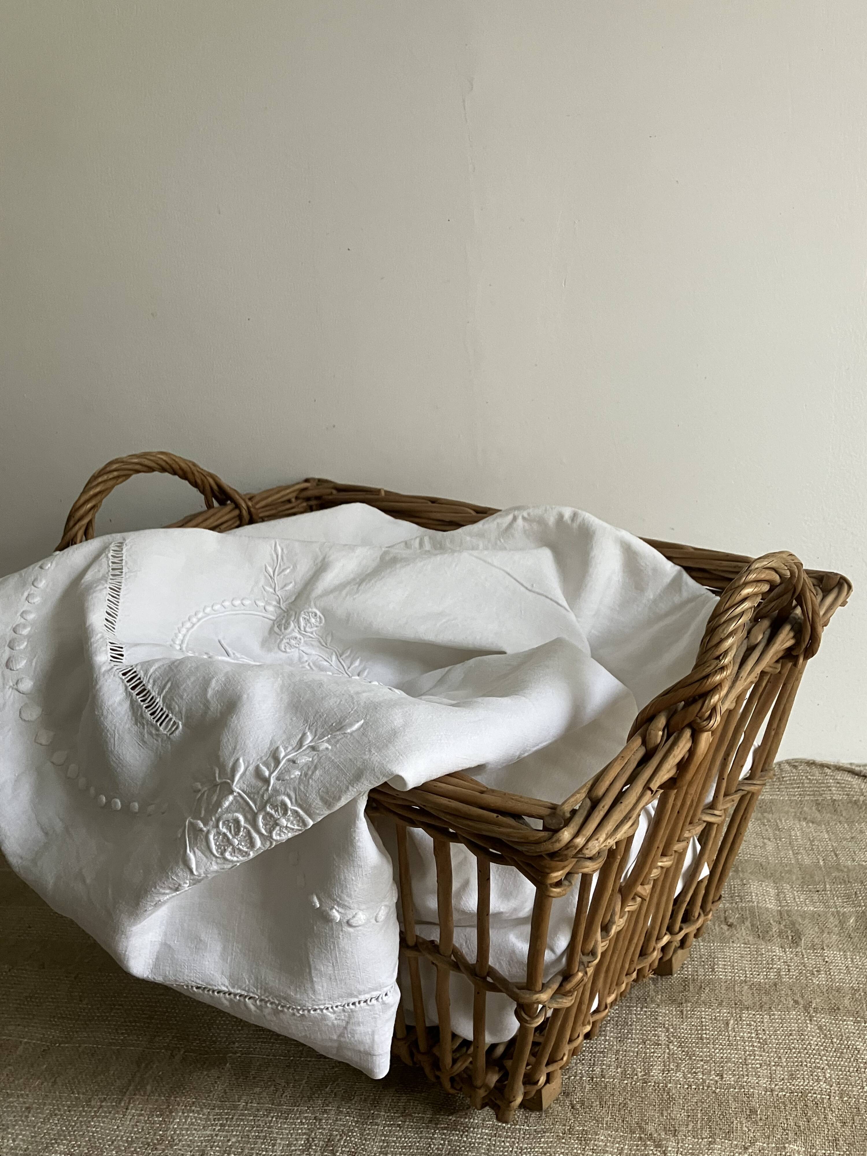 Laundry basket, woven wicker