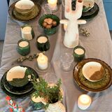 Candle placed in terracotta pottery