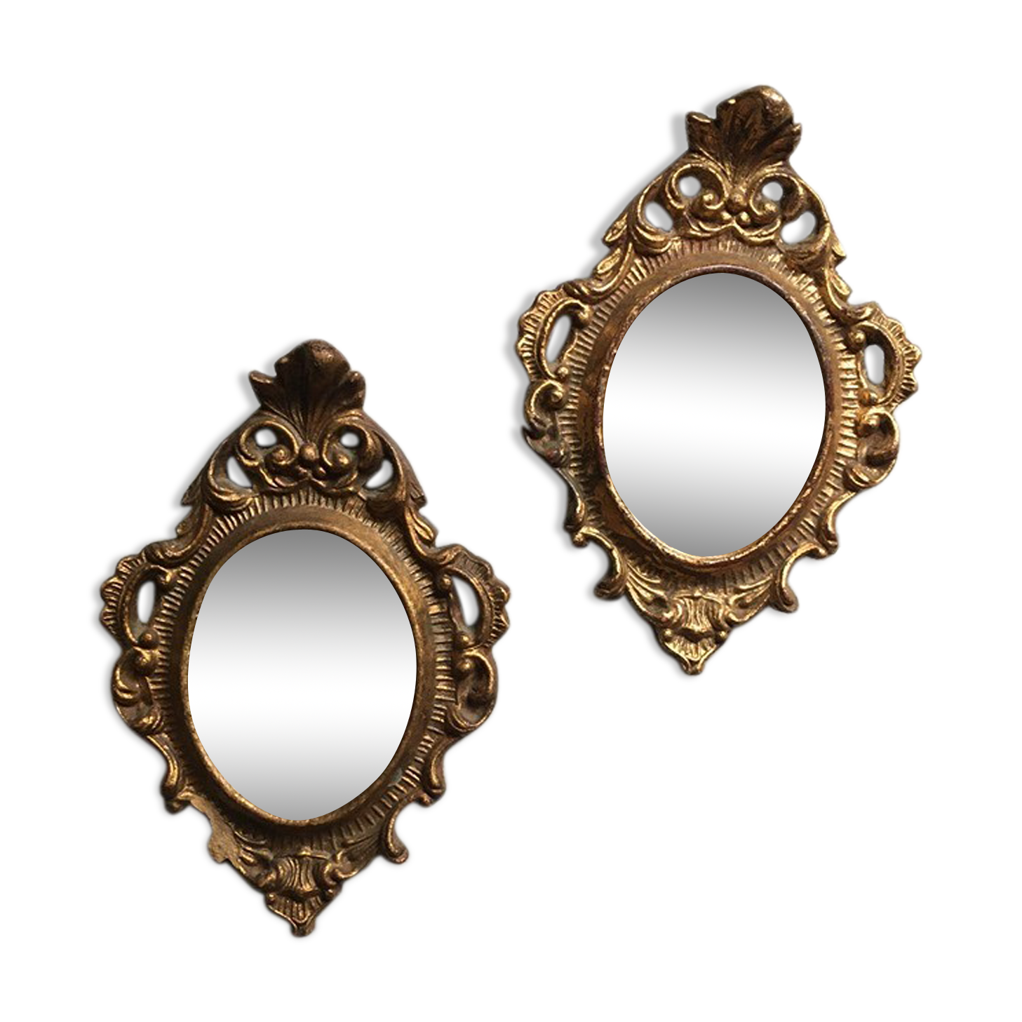Two small baroque-style mirrors