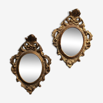 Deux petits miroirs style baroque