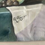 Still life on paper signed R. Régnier