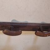 Old rustic vintage wooden wall door 2 hooks