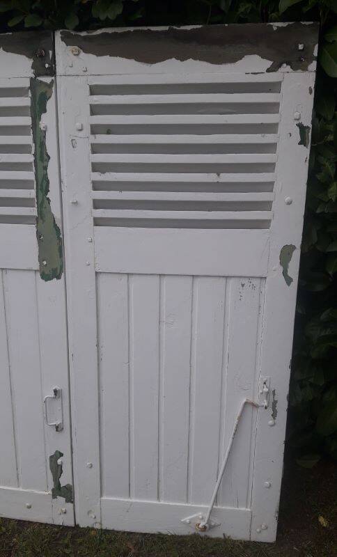 Shutters 4 leaves H148xW245cm (2) antique oak louvres pair 2