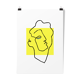 Illustration apollon jaune - affiche A3  29,7x42cm