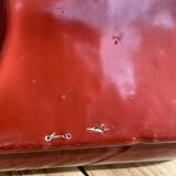 Enamelled kitchen sheet metal plate