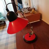 Lampe style à luminor rouge noire vintage