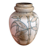Vintage bamboo ceramic vase - West Germany