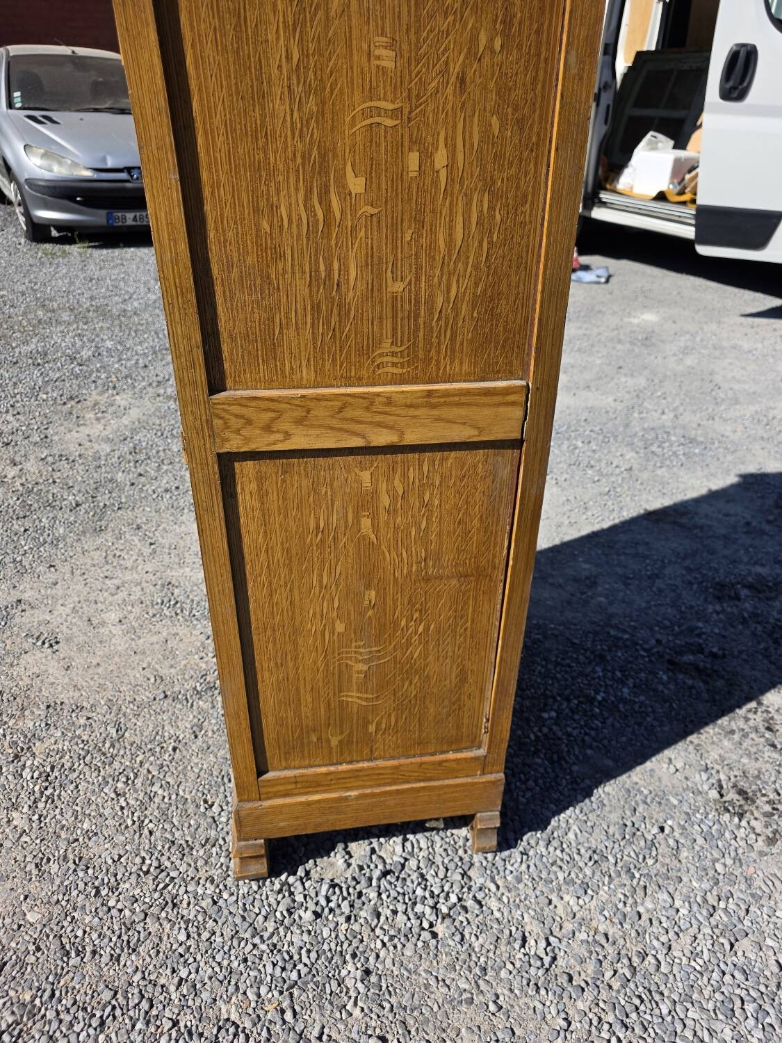 Louis Philippe style antique buffet with glass doors