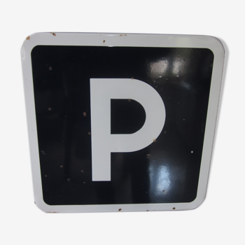 Plaque emaillée "parking"