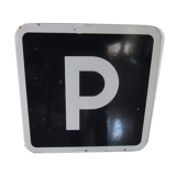 Enamelled plate "parking"