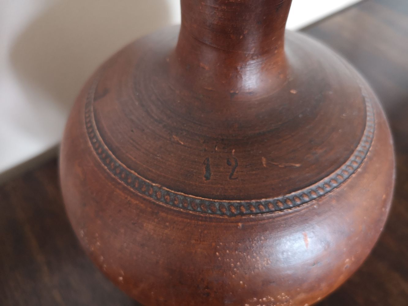 Glazed terracotta vase - Late 19th century