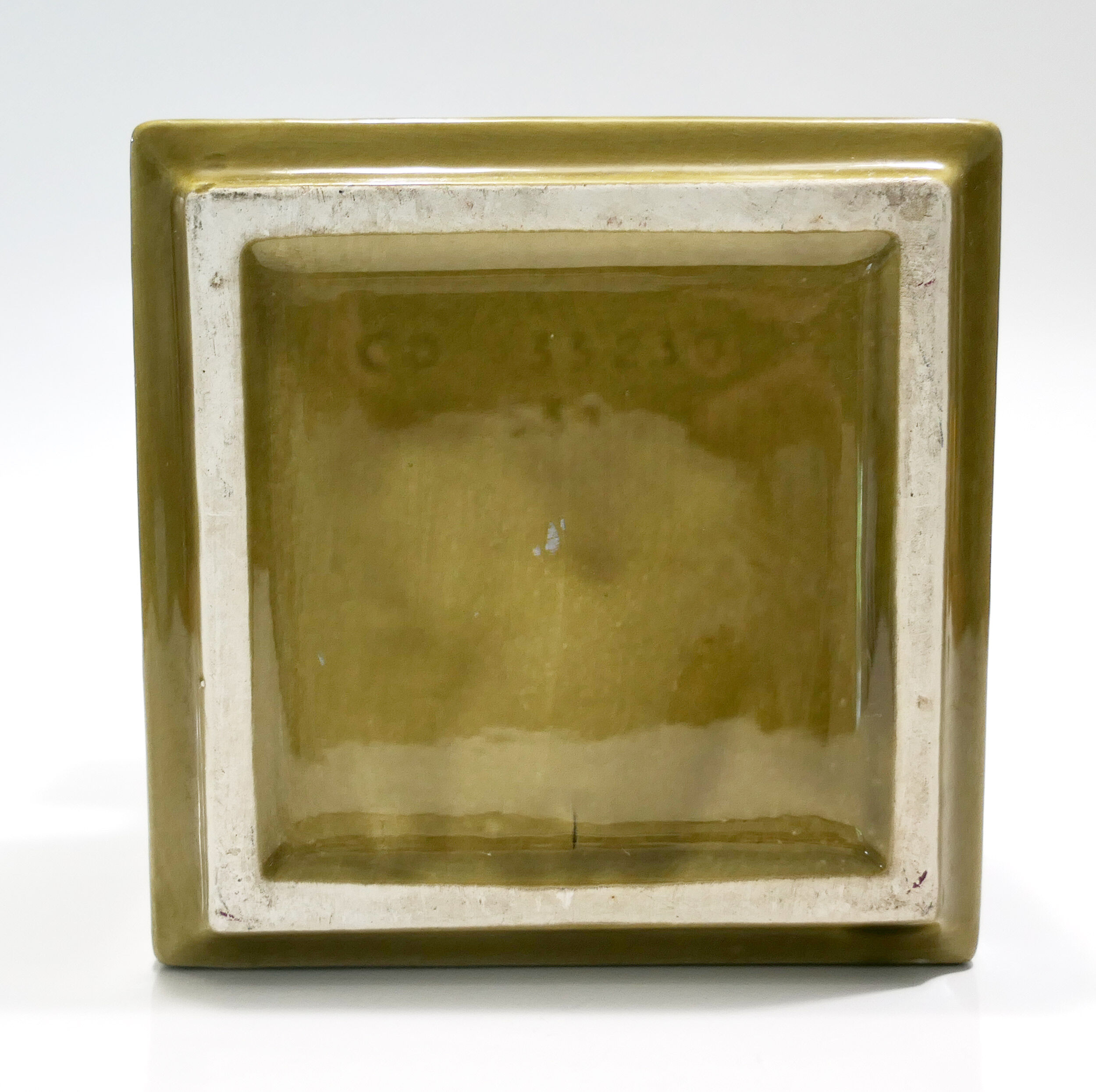 Modernist ceramics 1960s olive green
