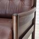 1970s, Scandinavian armchair, furniture leather, beech wood.