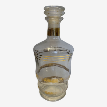 Golden glass decanter