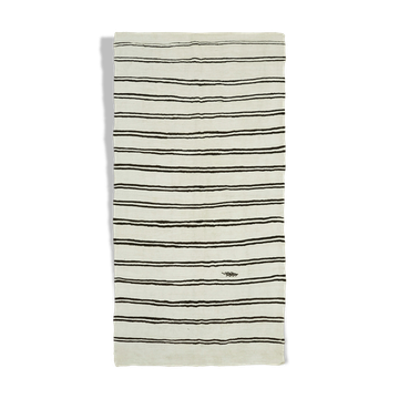 Tapis oriental en chanvre fait main vintage 1980 208x412 cm