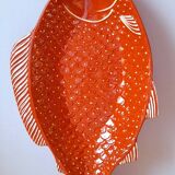 Glazed terracotta fish dish