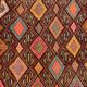 Vintage Turkish Mini Kilim 87x50 cm Wool Small Kelim Runner, shabby Chic