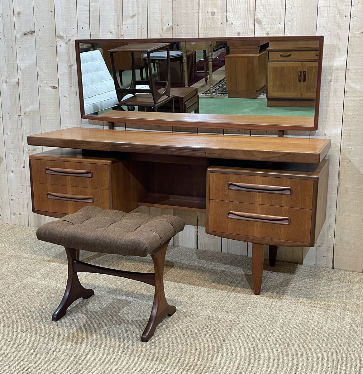 G-Plan teak dressing table and stool - 70s
