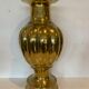 Vase with godrons in hammered brass XX century