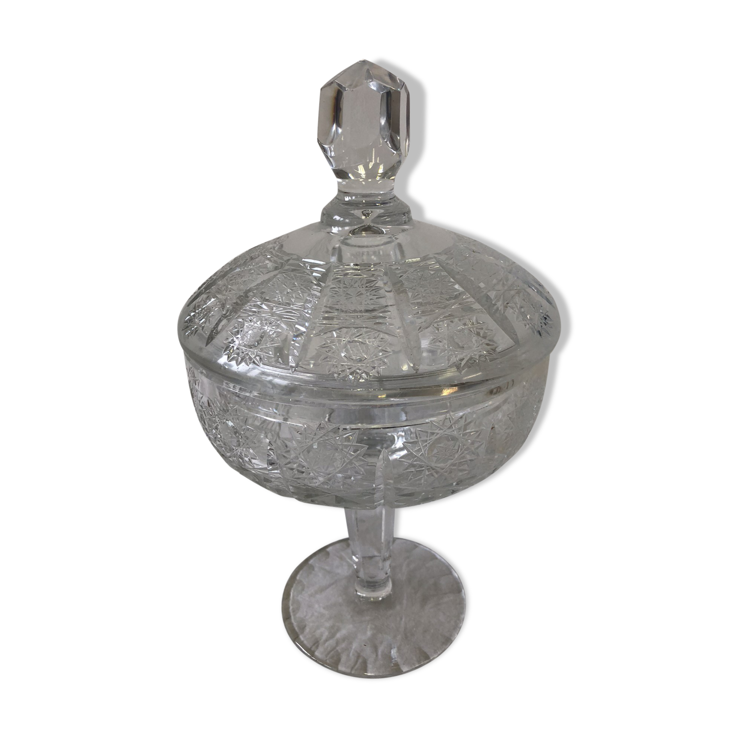 Bonbonnière ancienne en cristal