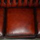 Chesterfield Club 3-seater canapé restored in Mid-Century Modern style leather