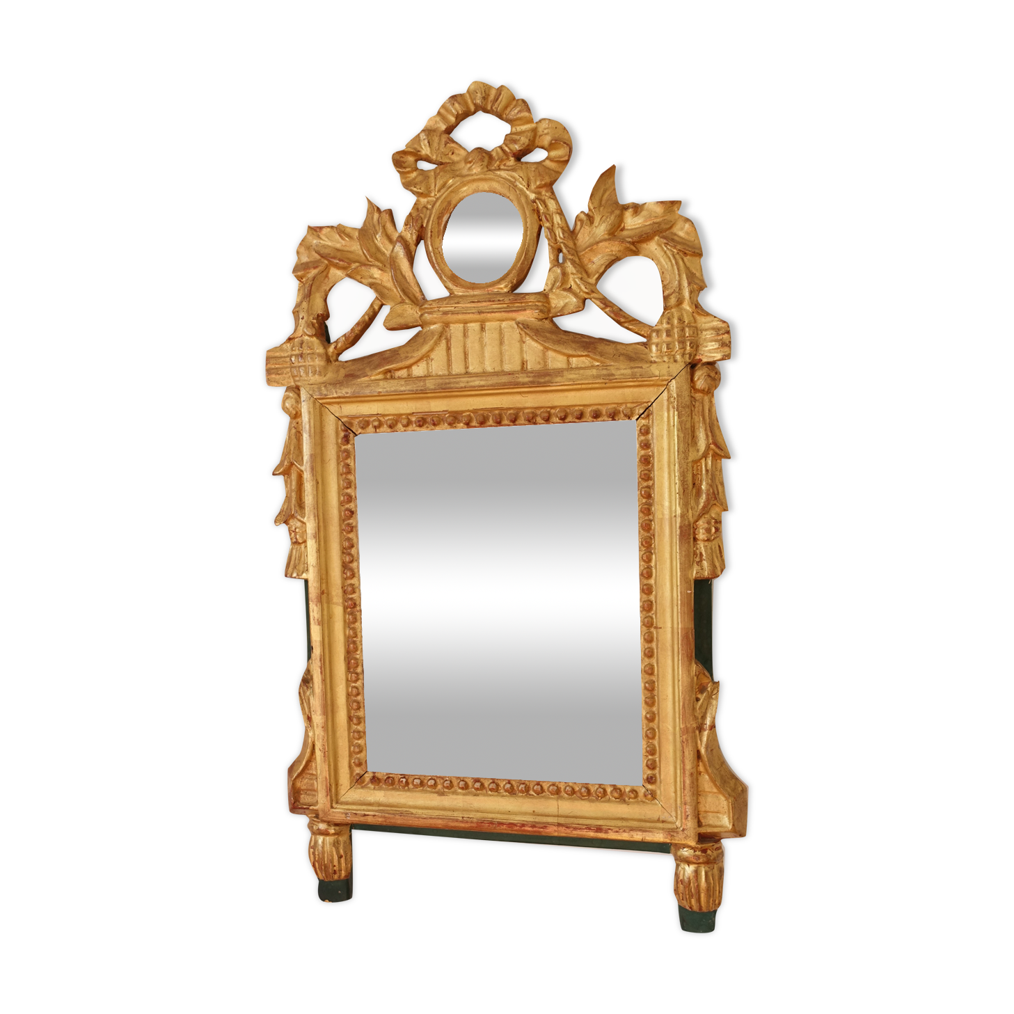 Miroir Louis XVI en bois doré 35x 65cm