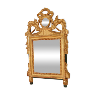 Louis XVI mirror in gilded wood 35x 65cm