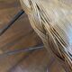 Rattan and metal coffee table