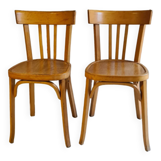 Pair of Baumann bistro chairs