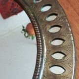 Oriental brass mirror