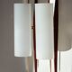 Modernist adjustable wall lights in teak and brass – 1950