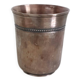 Christofle "Pearls" silver-plated cup