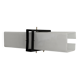 Simple white plexiglass wall light with a black metal frame, 1970s, Germany.