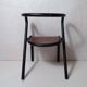 Jacques Hitier children's chair tubular metal curved wood