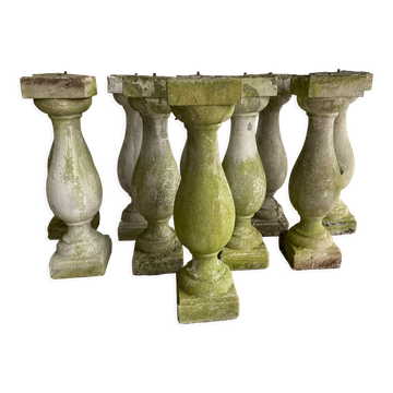 Set of 10 vintage antique style balusters
