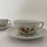 2 cups and porcelain saucers from Chauvigny