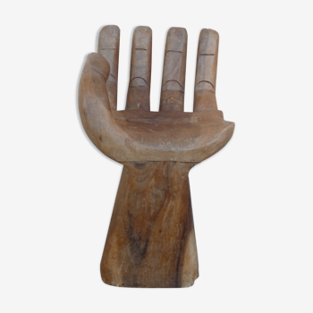 Vintage wooden hand-shaped chair