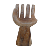 Vintage wooden hand-shaped chair