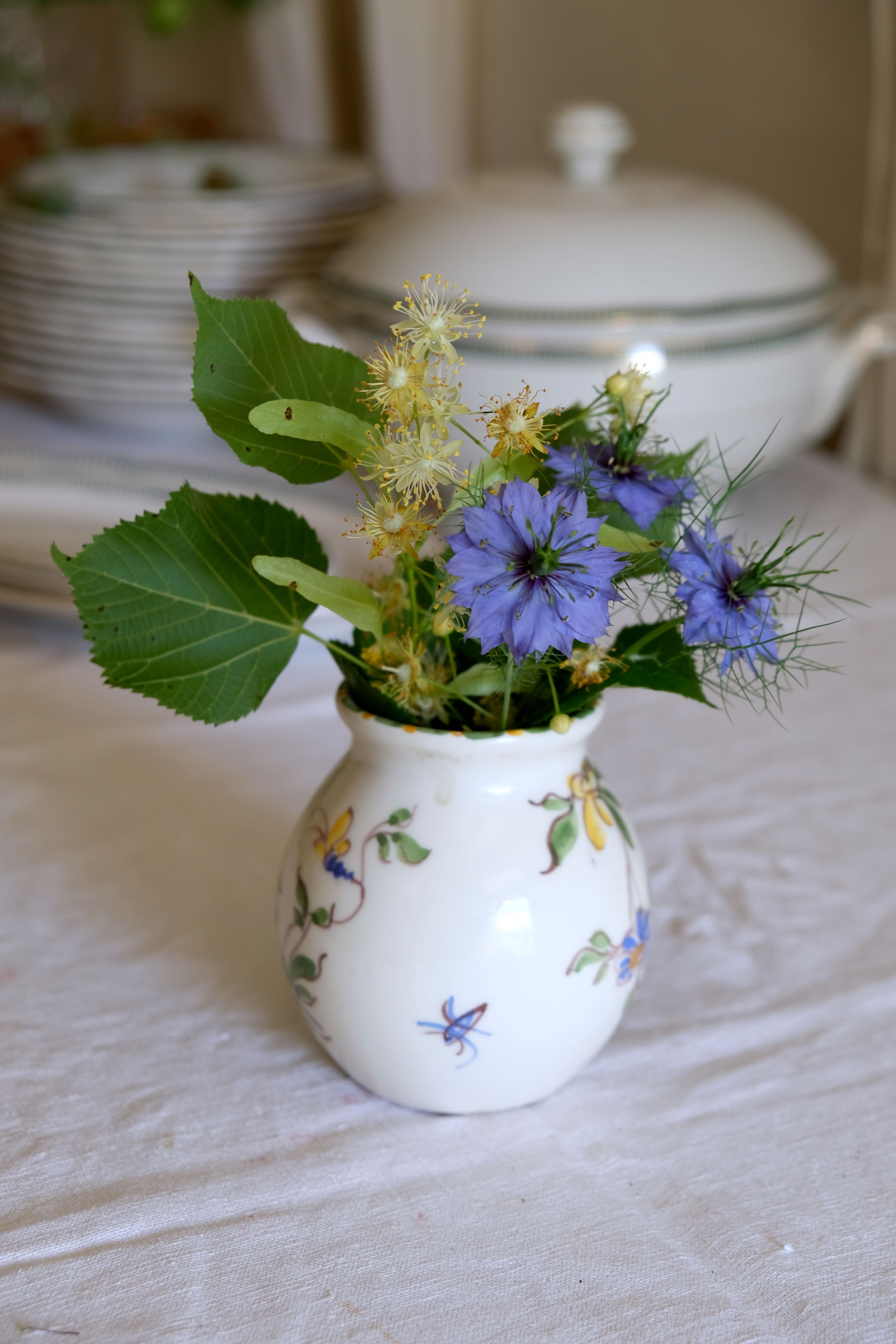 Moustiers earthenware vase