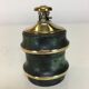 Black and gilded 1950s table lighter, bamboo design