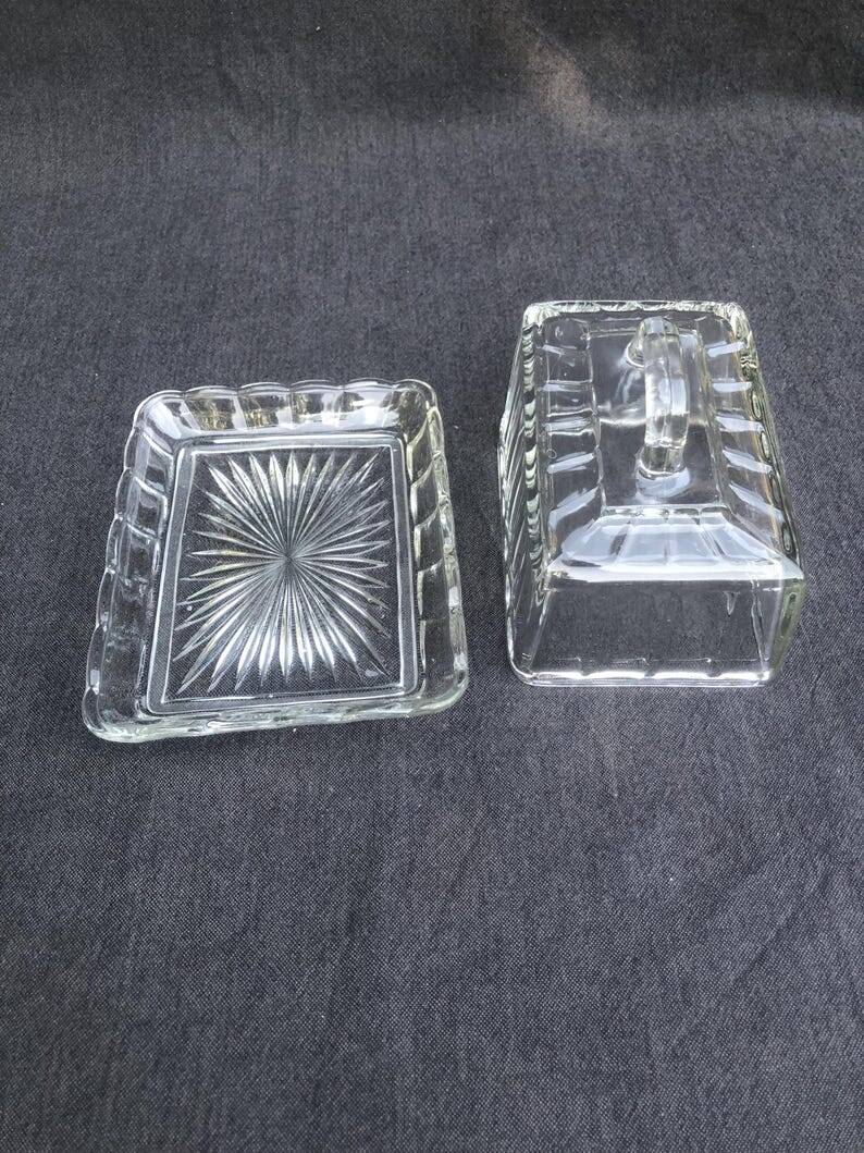 Art Deco Сrystal/Glass Cheese/butter Dome with lid, circa 1930-40, Belgium