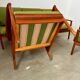 Living room set sofa armchair coffee table Scandinavian design 60s Swedish vintage teak